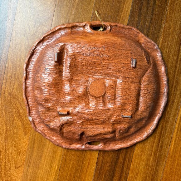 Vintage The Ozarks Region Souvenir Faux Wood Tray / Plate / Bowl by Lugene's - Picture 2 of 6
